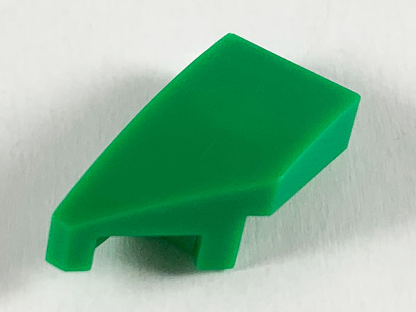 LEGO roof stones (modified) - wing 1 x 2 with a knobs (left, curved)