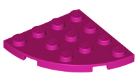 Lego plates (modified) - corner plate 4 x 4 (round)