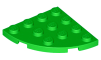 Lego plates (modified) - corner plate 4 x 4 (round)