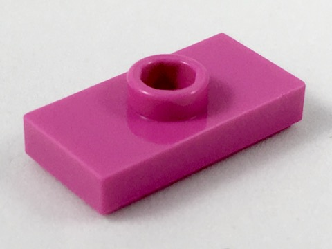 Lego plates (modified) - 1 x 2 with 1 knob and lower knob holder