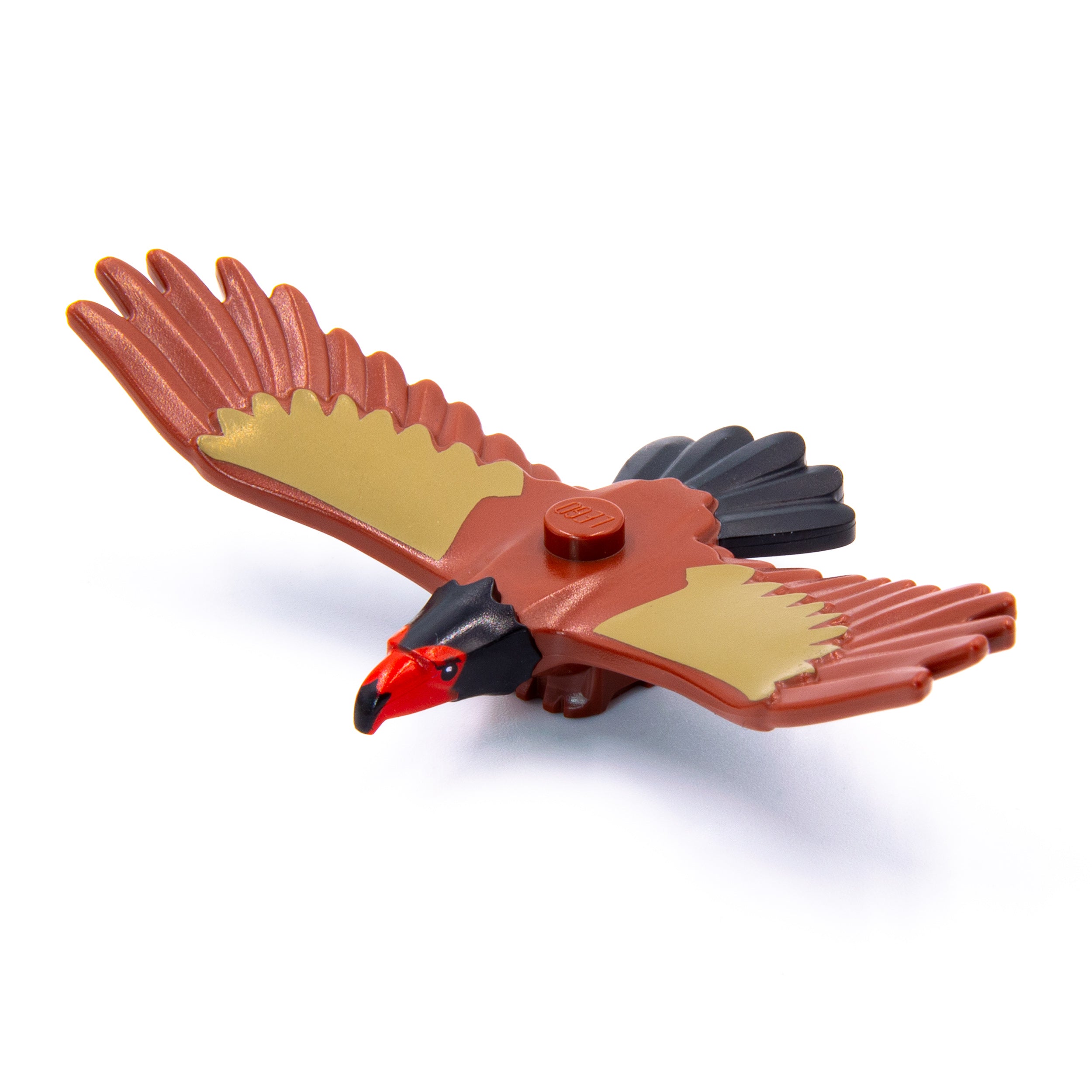 LEGO Vögel - Adler mit rotem/ schwarzem Kopf und schwarzem Schwanzgefieder