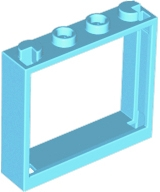 LEGO window - frame 1 x 4 x 3 (without locking flaps)