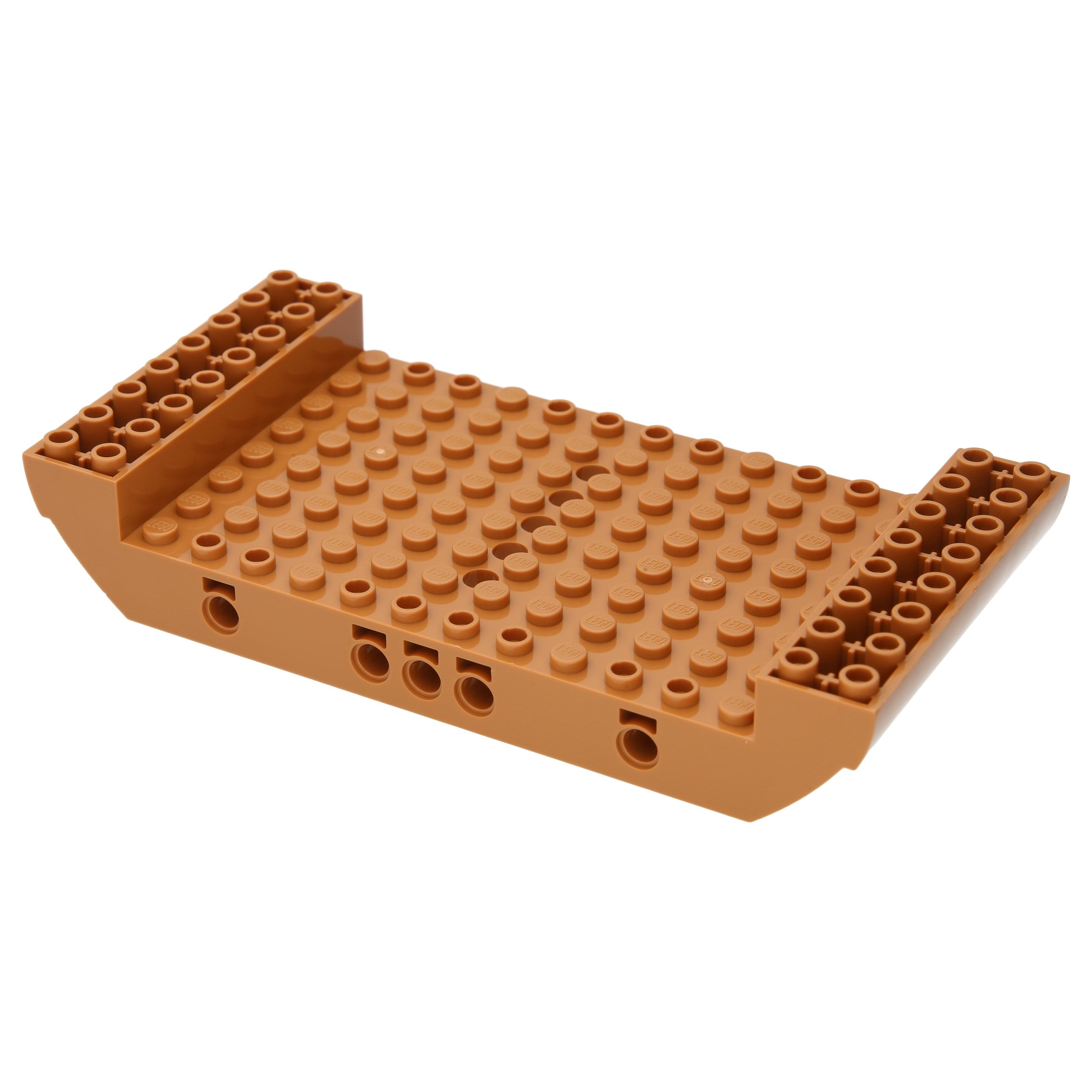 LEGO BOOTE - Schifsshurf 8 x 16 x 2 1/3 with 5 openings (nougat)