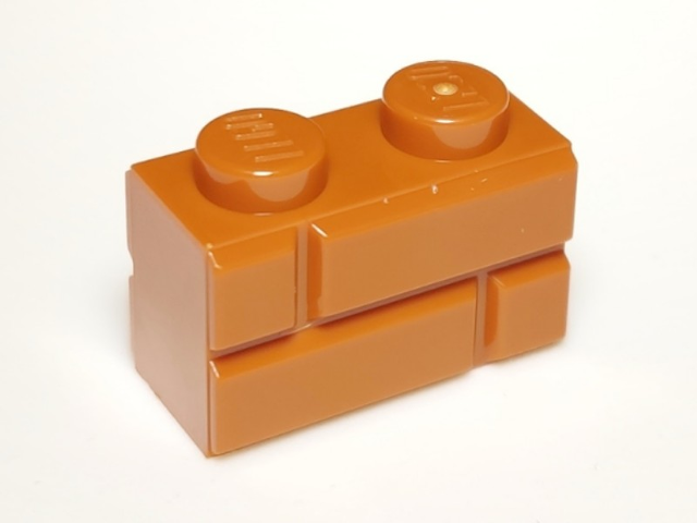 LEGO stones (modified) - 1 x 2 with masonry profile
