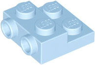 Lego plates (modified) - 2 x 2 x 2/3 with 2 side knobs