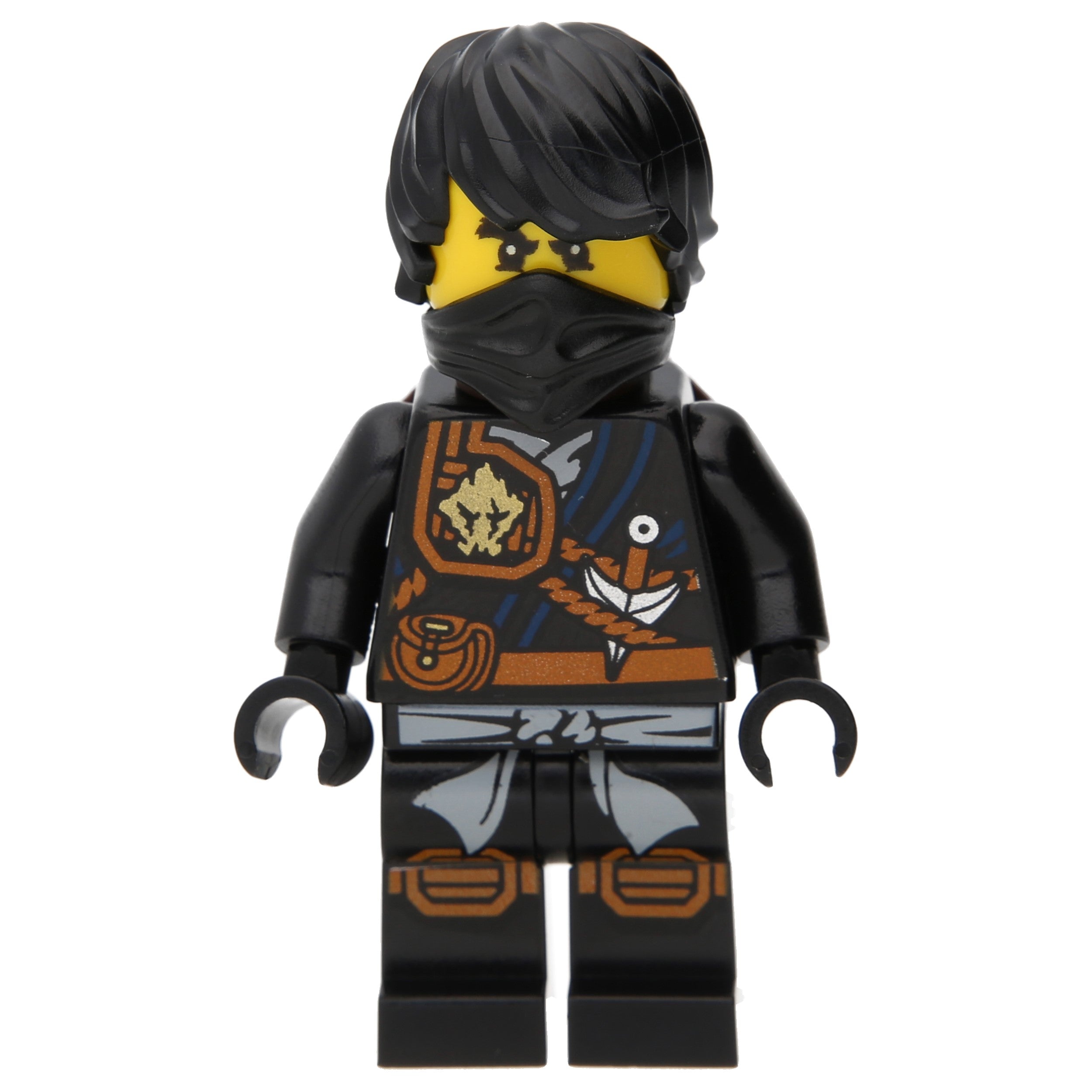 LEGO Ninjago Minifigures - Cole with knee pads and swords