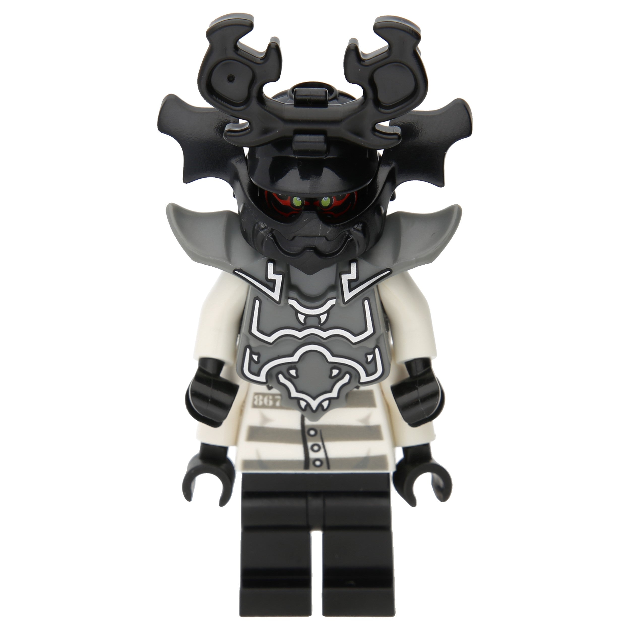 LEGO Ninjago Minifiguren - Riesiger Steinkrieger mit 4 Armen und Häftlingsbekleidung
