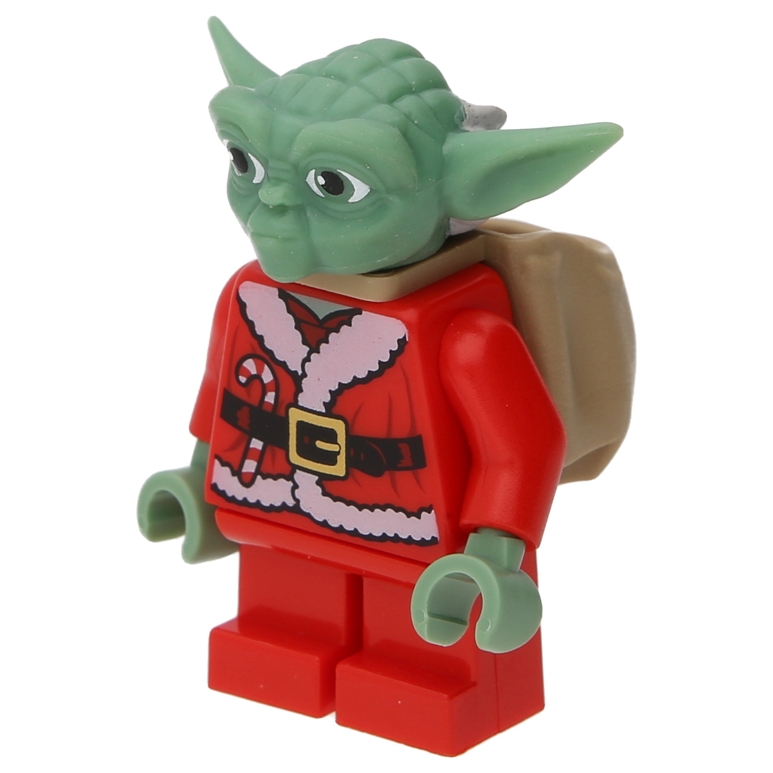 LEGO Star Wars Minifiguren - Yoda im Weihnachtsoutfit mit Geschenkerucksack