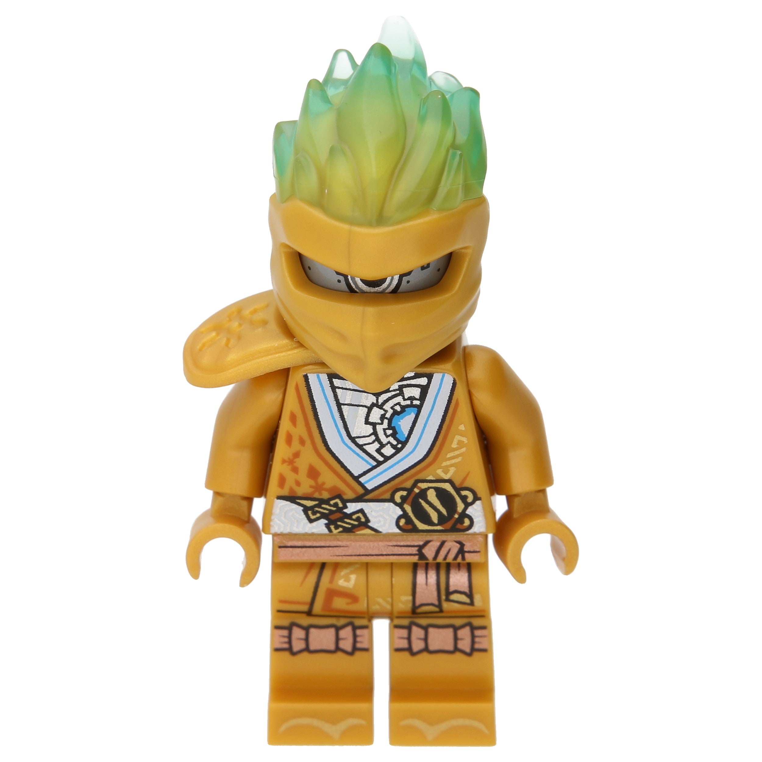 LEGO Ninjago Minifiguren- Zane mit Schulterplatten und Energie Effekt (Goldener Ninja)