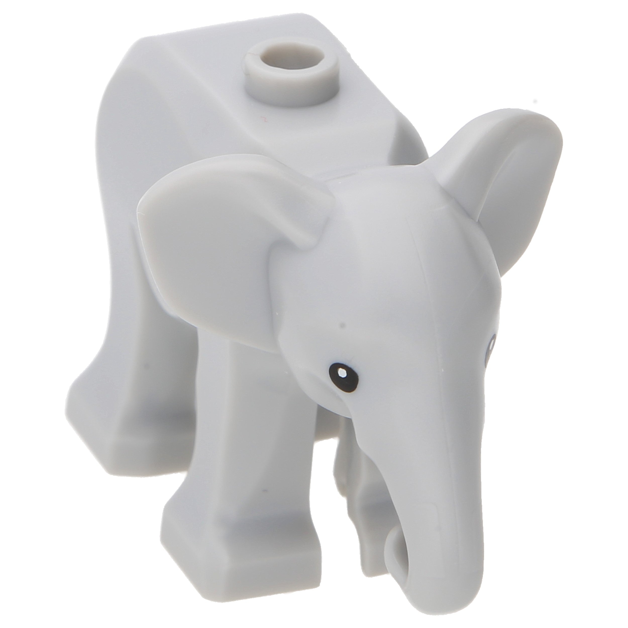 Lego animals (other) - elephant baby with black eyes (light gray)