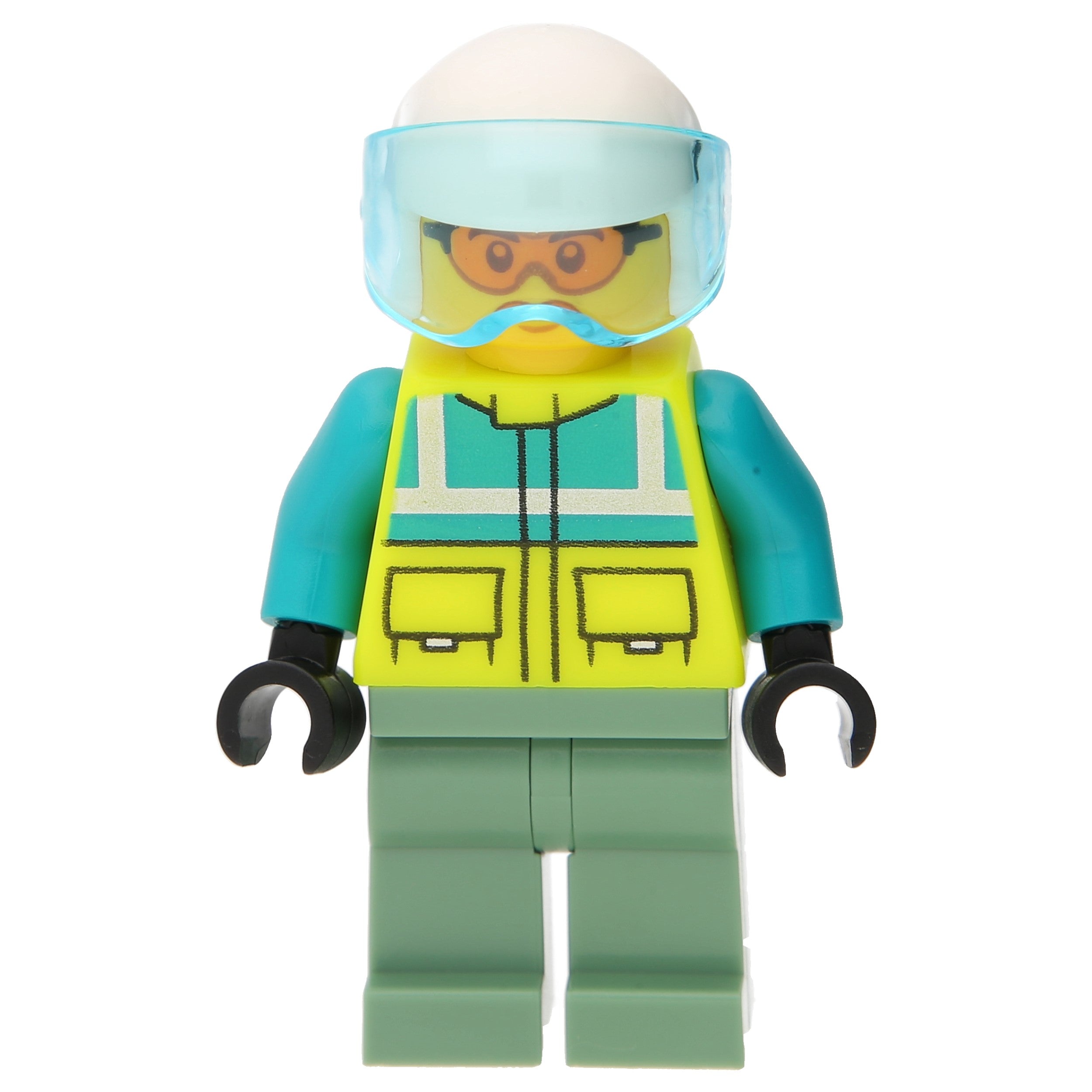 LEGO City Minifigure - Rescue helicopter Pilot (orange glasses)