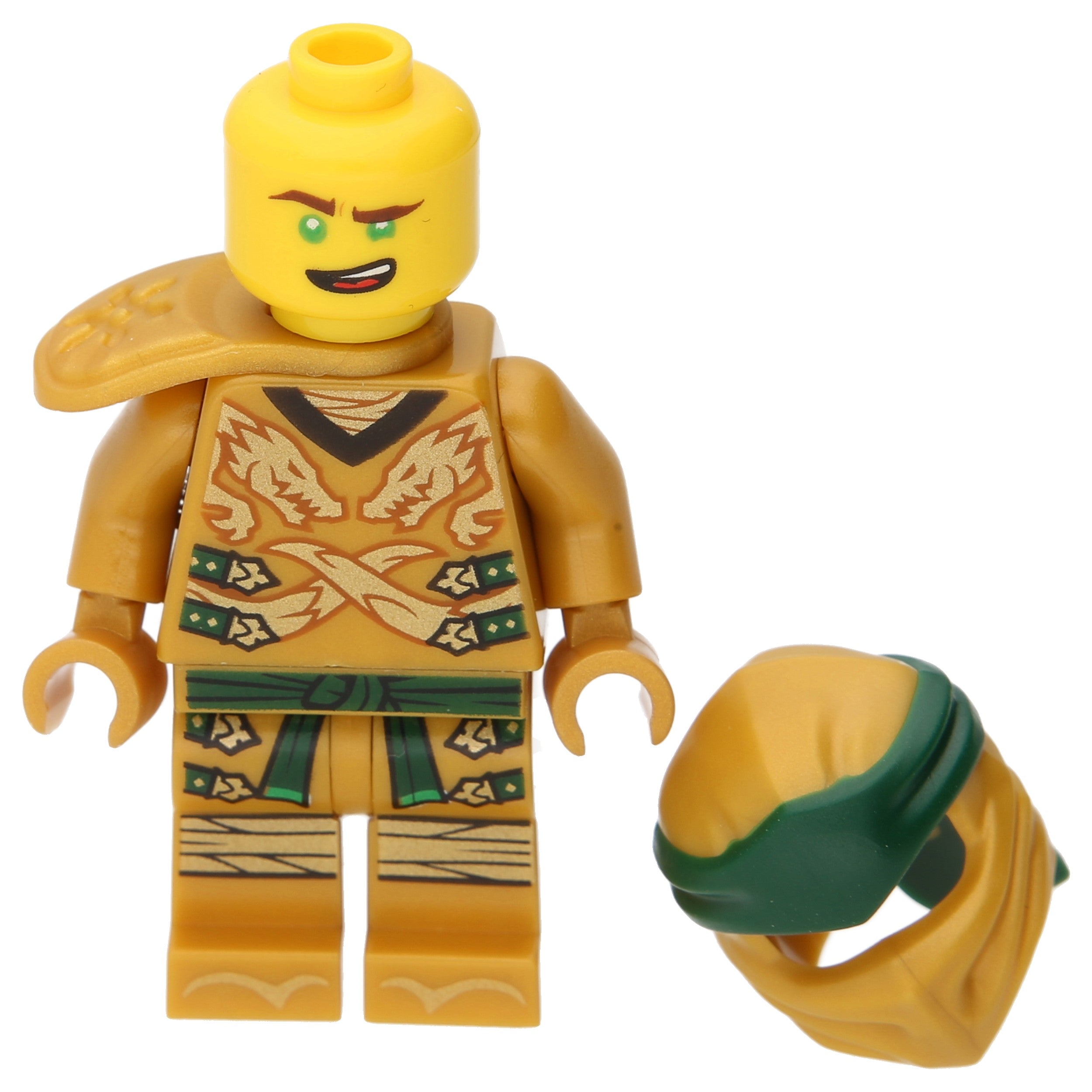 LEGO Ninjago Minifiguren –  Lloyd mit rechter Schulterplatte und gelbem Kopf (goldener Ninja)