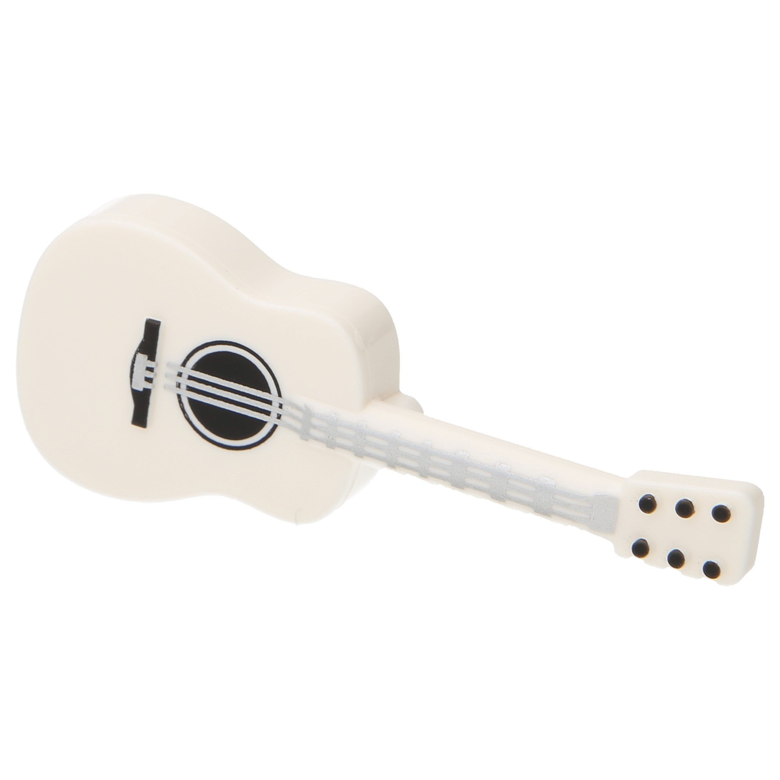 LEGO Minifigure Accessories (instruments) - Acoustic guitar with silver pages (white)