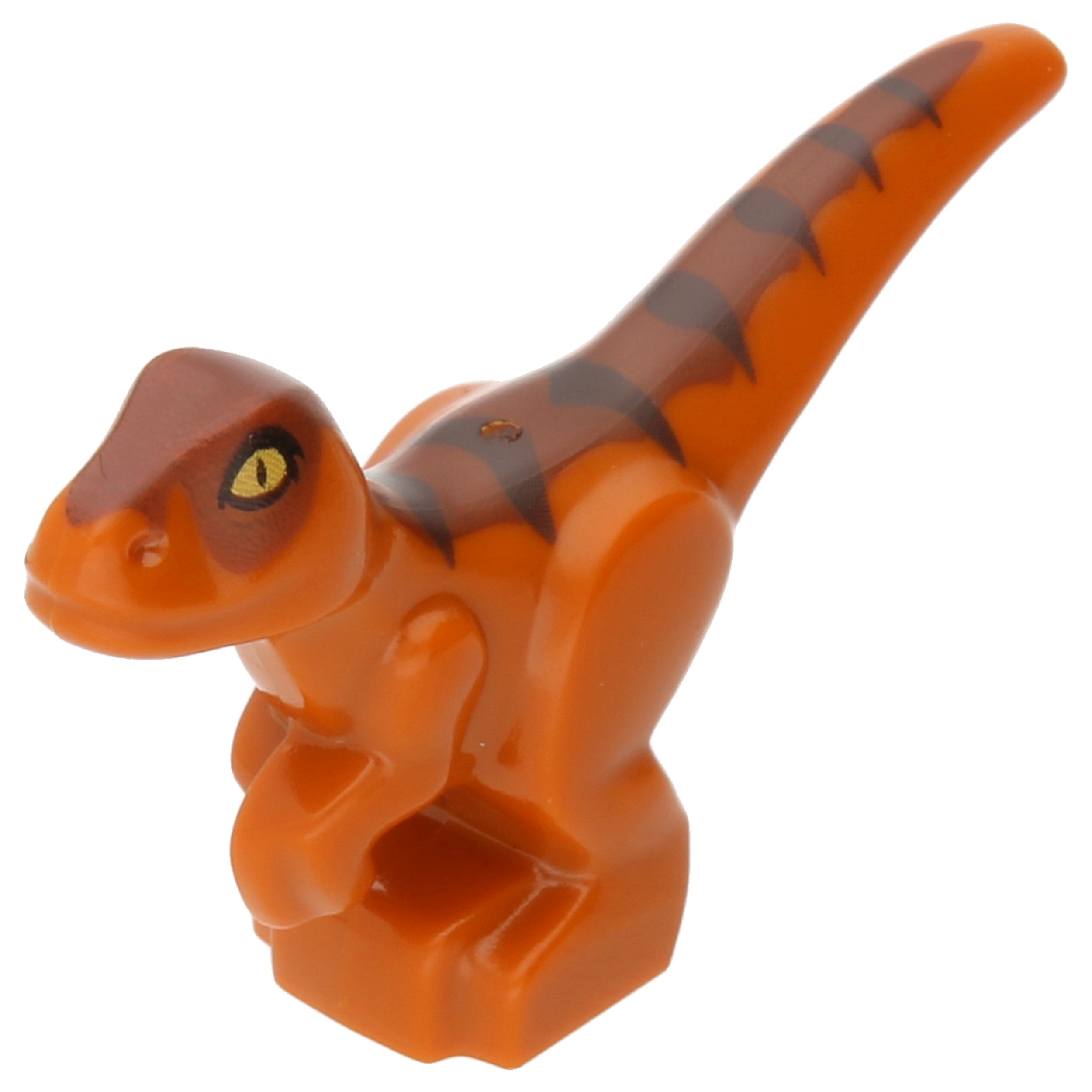 LEGO Reptilien/ Dinos/ Drachen - Dinosaurierbaby mit dunkelbraunen Streifen und gelben Augen