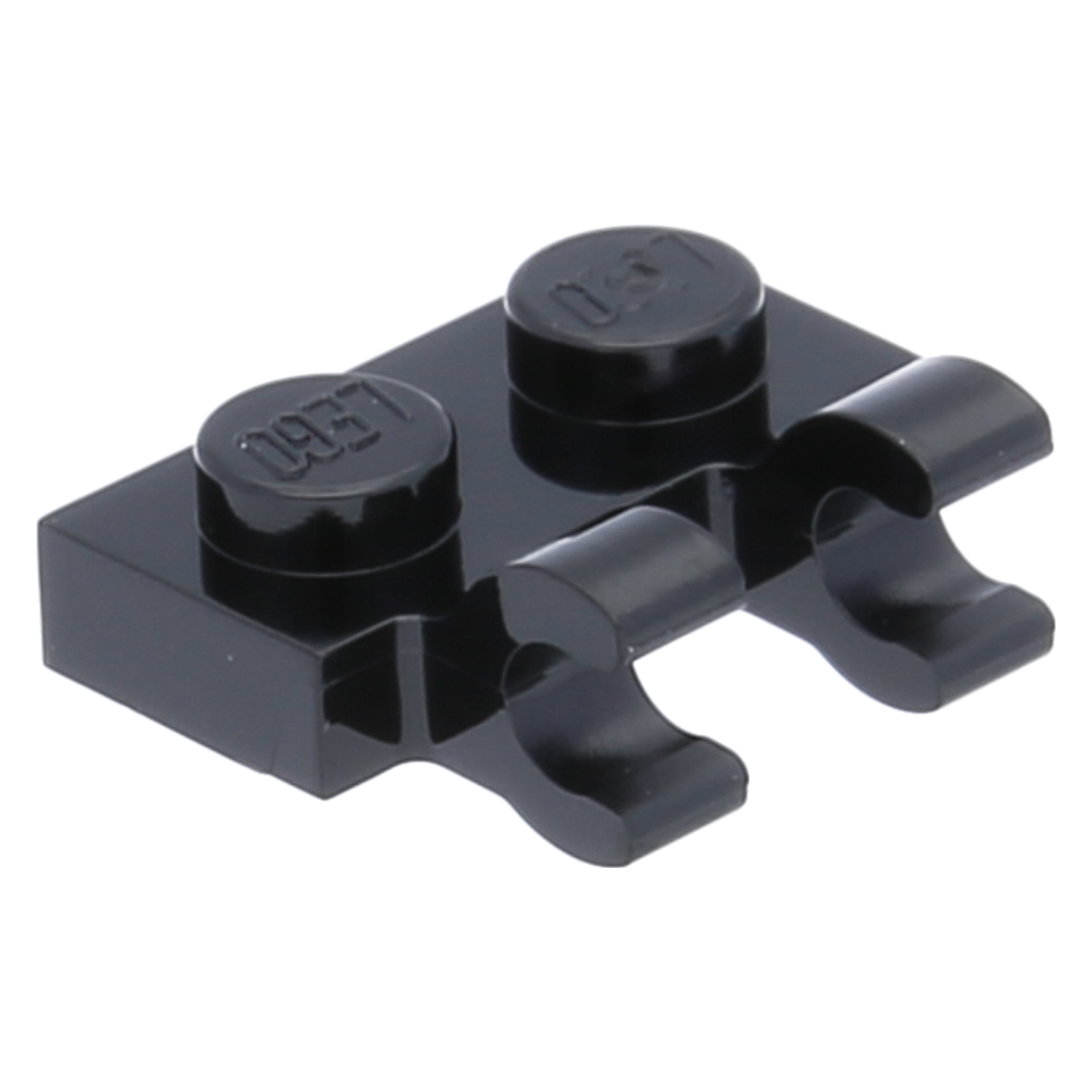 LEGO Platten (modifiziert) - 1 x 2 mit 2 offenen O-Clips